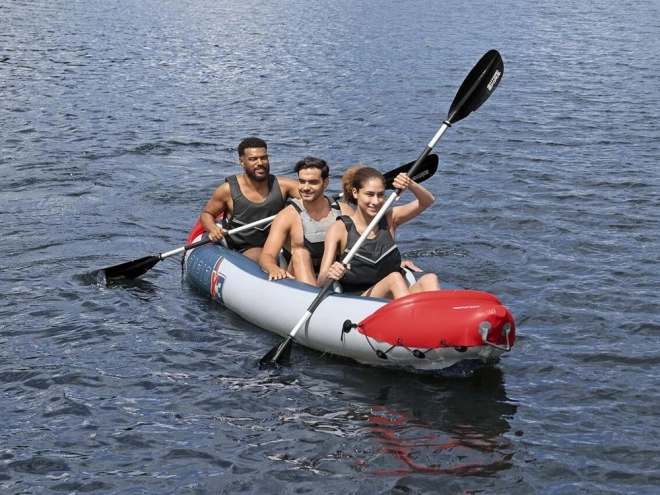 Opblaasbare kajak met dubbele wand Bestway Rapid X3 voor 3 personen met peddels en tas