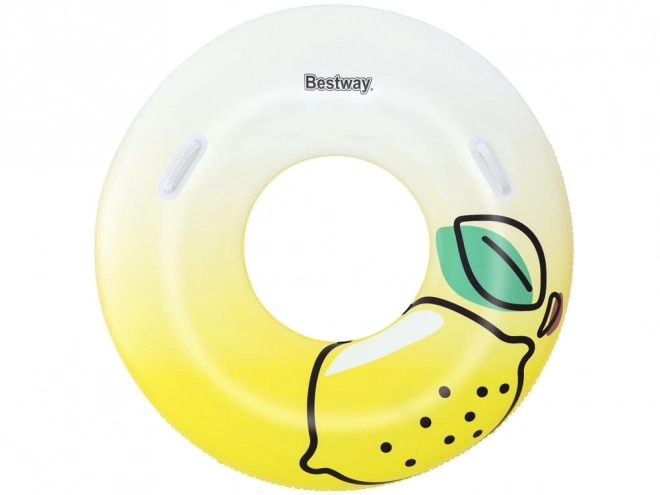 Inflatable Lemon Swimming Ring With Handles