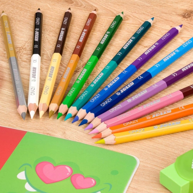 Crayons doubles Crazy 12 couleurs
