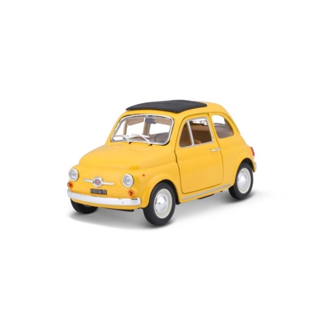 Modèle Bburago voiture Fiat 500 F 1965 jaune 1:24
