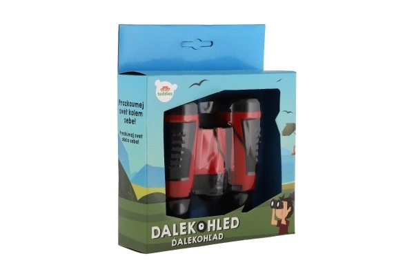 Verrekijker plastic 9cm 3 kleuren in doos 16x19x5cm