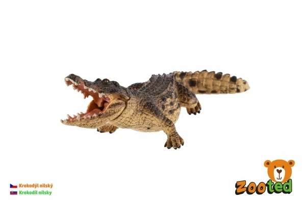 Nijl krokodil knuffel plast 18cm in zakje