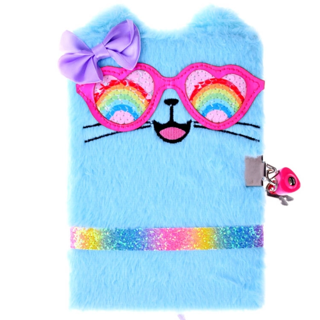 Plush cover with cat design
