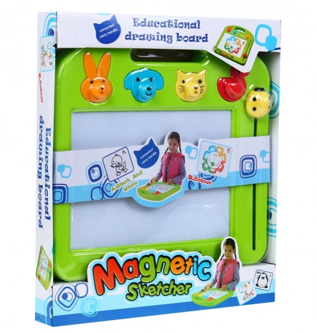 Kinder tekenbord Zenn Pen 3+ + 4 kleuren + 4 stempels Dieren
