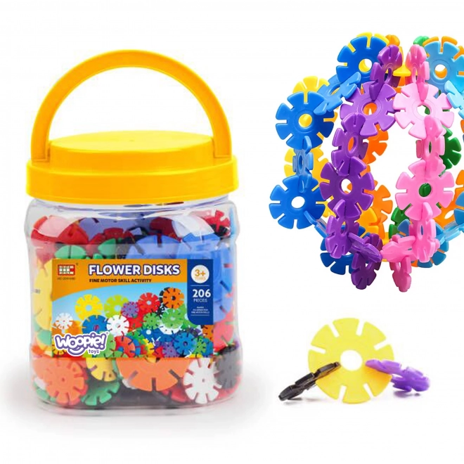 Woopie Construction Set Snowflakes in Tube 206 pcs