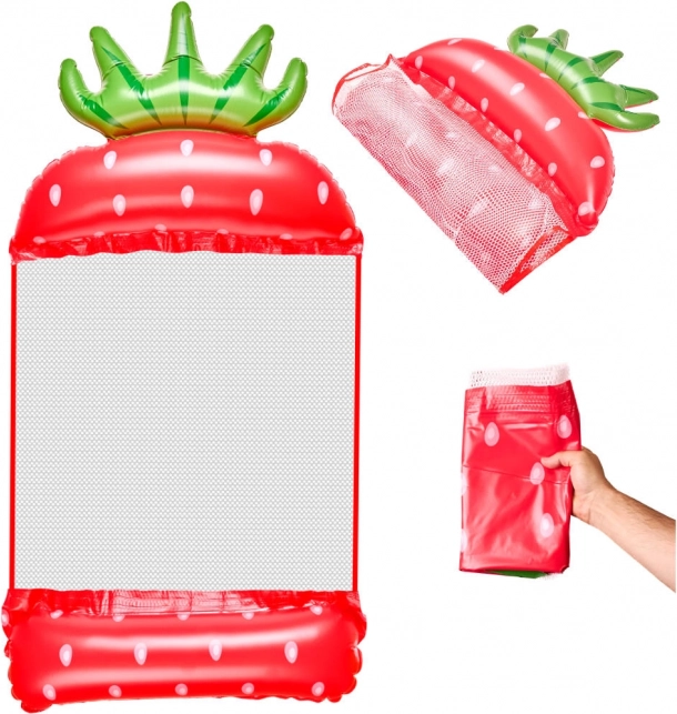 Opblaasbare water hangmat in de vorm van een aardbei