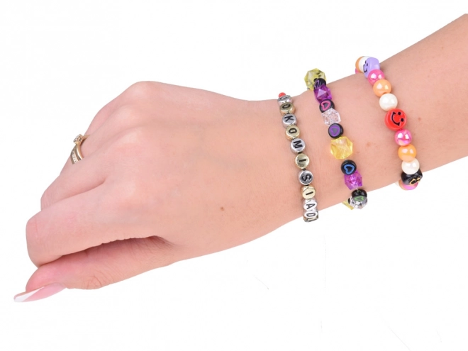 Ensemble de perles cristallines colorées pour la fabrication de bracelets