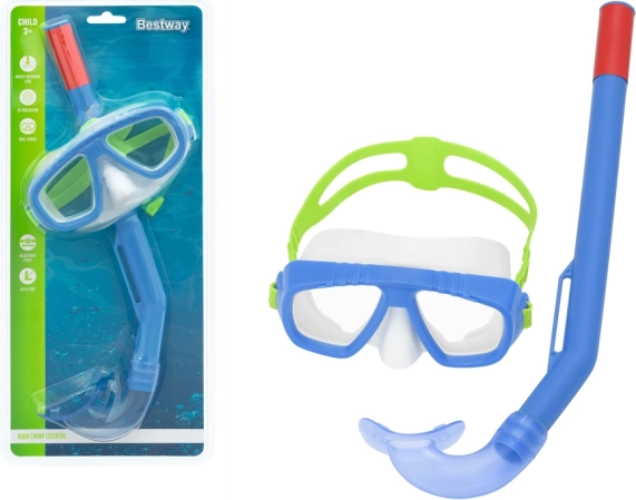 Kinder duikmasker en snorkel Bestway blauw