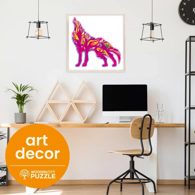 Houten puzzel Uithuilende Wolf 250 stukjes