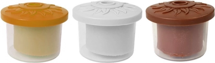 4 colors of modeling clay in practical tubs