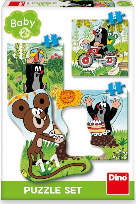 Dino Baby Puzzle Little Mole on the Meadow 3-in-1