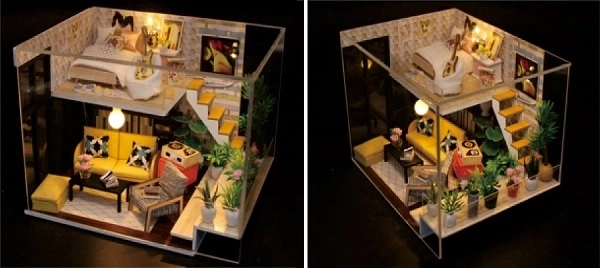 Kit de miniatures de maison : Chambre de vacances de Cynthia