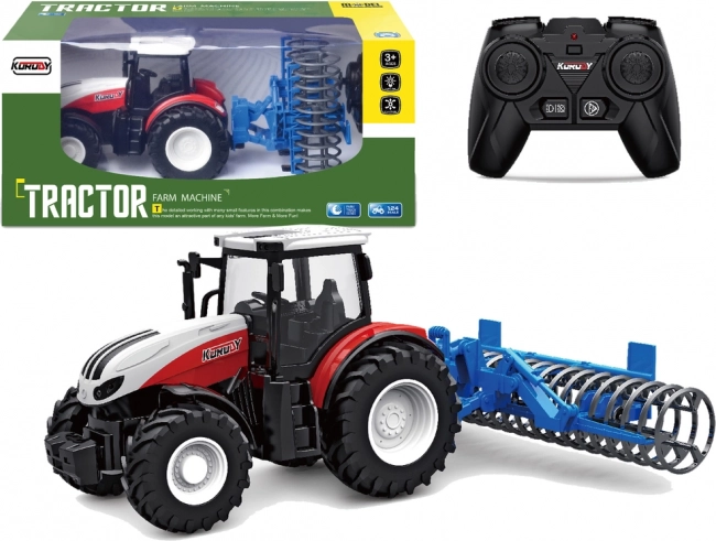 Fun Remote Controlled Tractor with Rubber Wheels