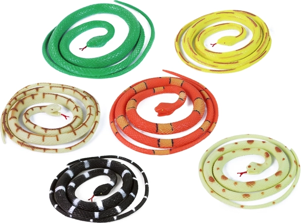 Serpent en caoutchouc 106 cm – 6 modèles