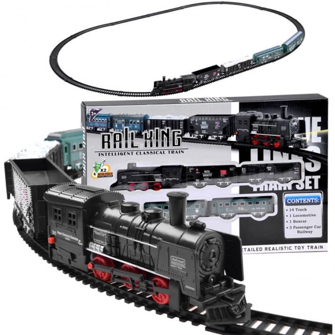 Elektrische treinset met locomotief en wagons
