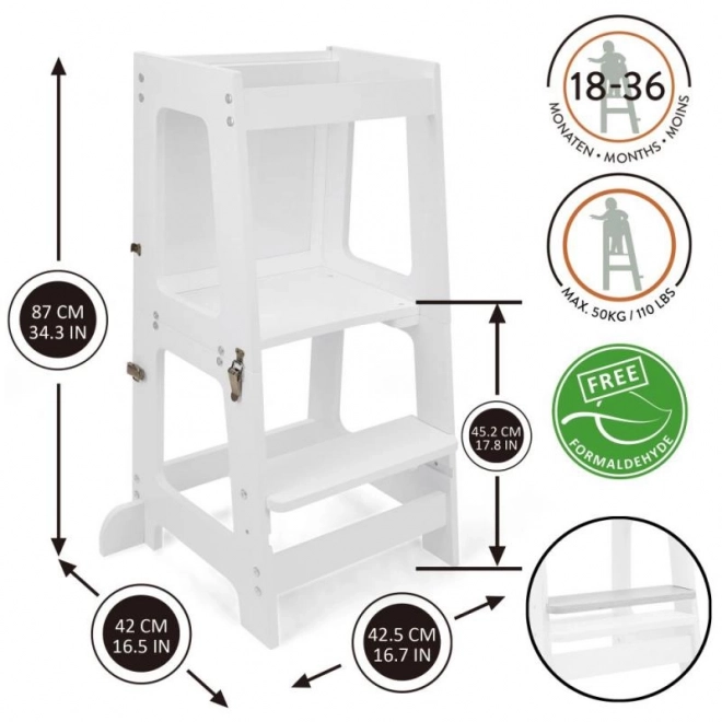 Onderwijzende toren Prema 3-in-1 - wit