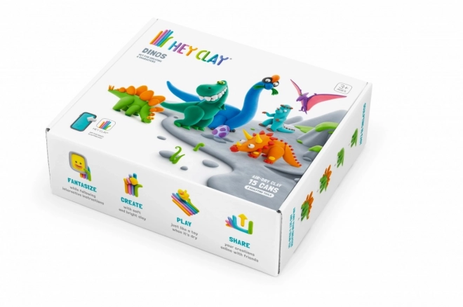 Plasticine Hey Clay set Dinosaurussen