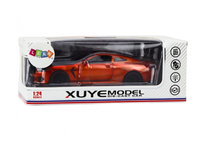 Metal sports model with friction drive and opening features 1:24 orange