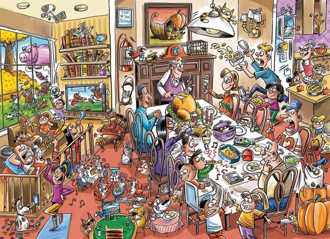 Puzzle COBBLE HILL DoodleTown: Happy Thanksgiving 1000 pieces
