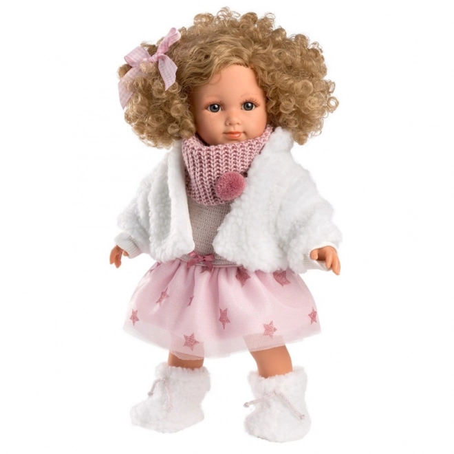 Llorens 53542 ELENA - realistische pop met zacht stoffen lichaam - 35 cm