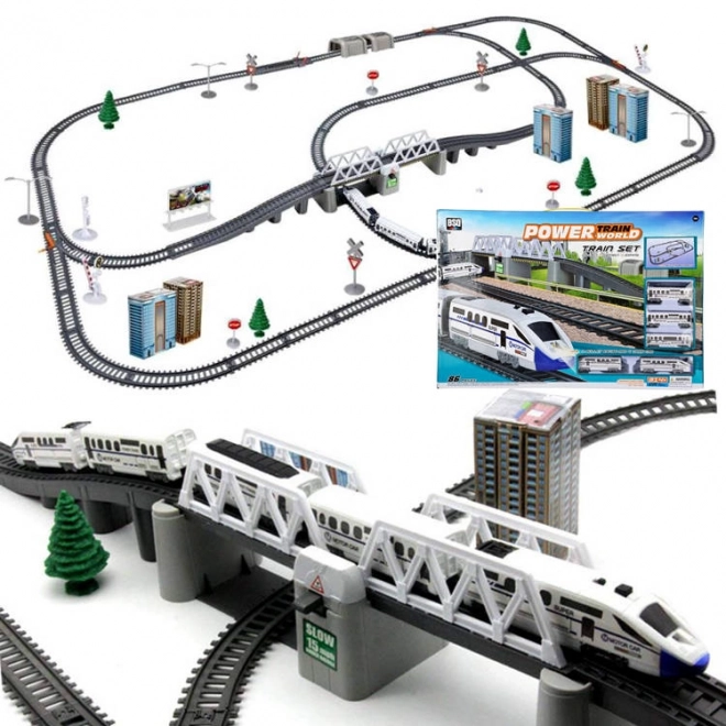 Elektrische persoonlijke trein met lange rails
