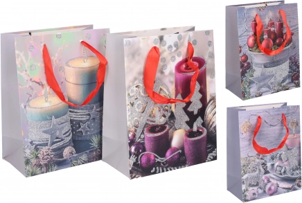 Kerstcadeautas S 18 × 23 × 10 cm – papier, met stevige handgrepen