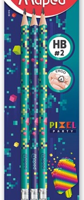 Crayon graphite Maped Pixel Party HB, 6 pcs