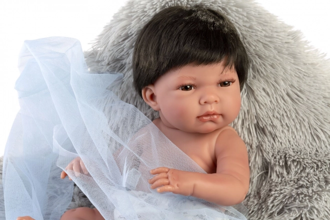 Realistische pop baby Llorens New Born Jongen met volledig vinyl lichaam 40 cm