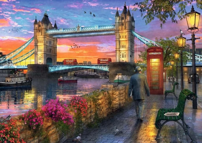 Puzzel 1000 stukjes Zonsondergang boven Tower Bridge