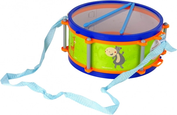 Musikinstrumente für Kinder - Set Trommel, Tamburin, Flöte, Rassel, Mundharmonika, Tiere