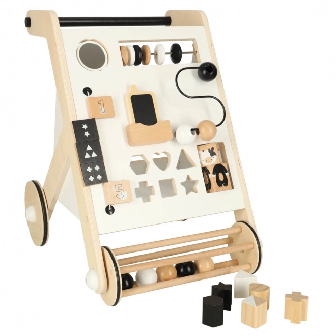 Houten educatieve loopwagen