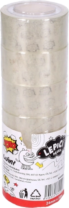 Ruban adhésif transparent 24 mm x 20 m, lot de 6 pcs