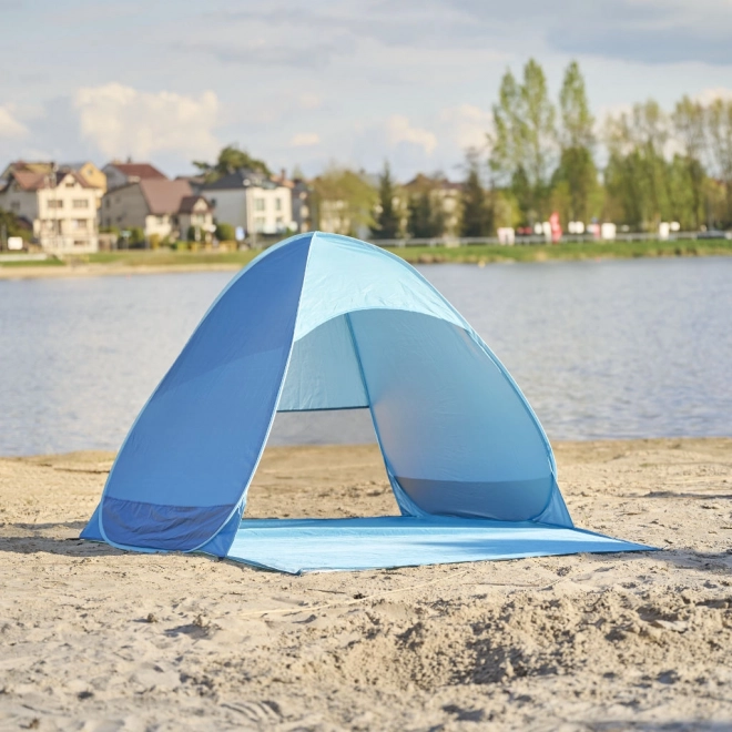 Selbstaufbauendes Strandzelt blau