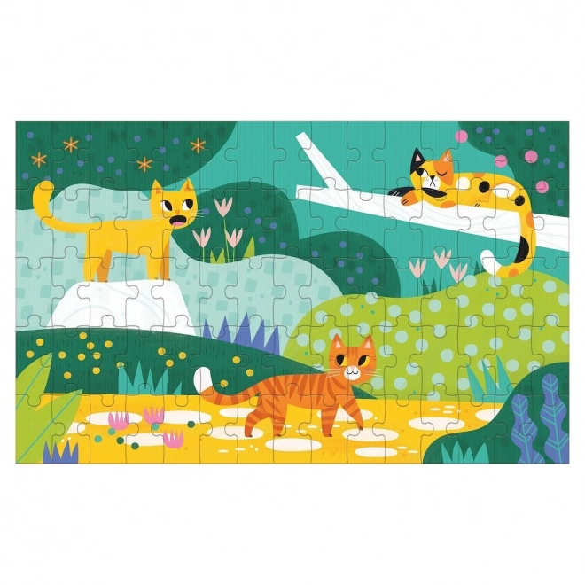Lenticulair puzzel katten klein en groot