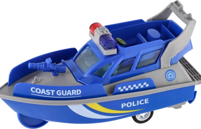 Plastic reddingsboot op traagheidsmotor 14 cm