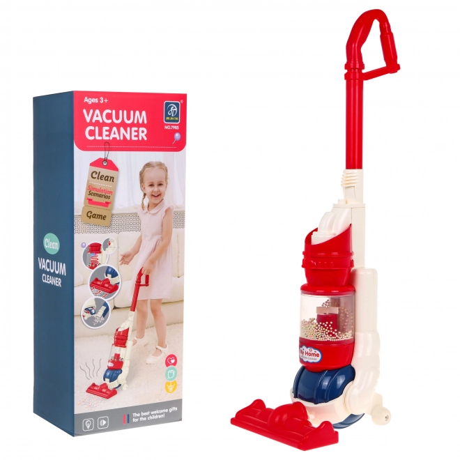 Interactieve kinder stofzuiger 3+ met elektrische borstel en polystyreen balletjes