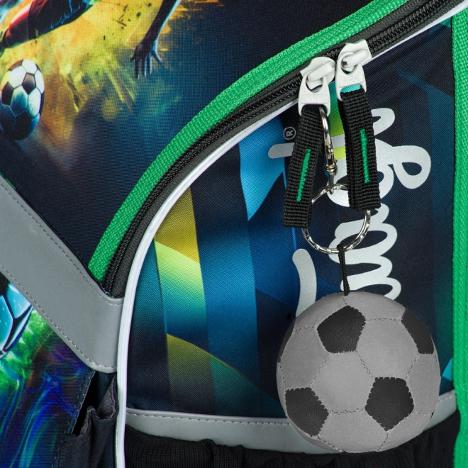 baagl set scolaire zippy joueur de football – cartable, trousse et sac
