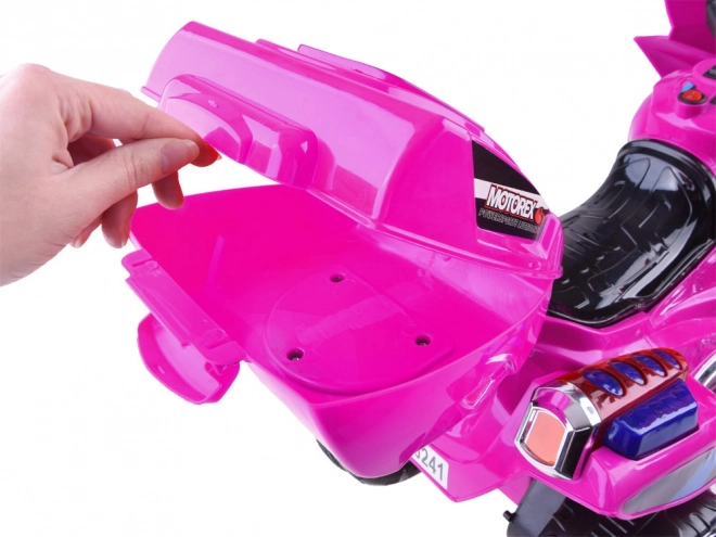 Children's Sports Motorcycle with LED Lights – Pink
