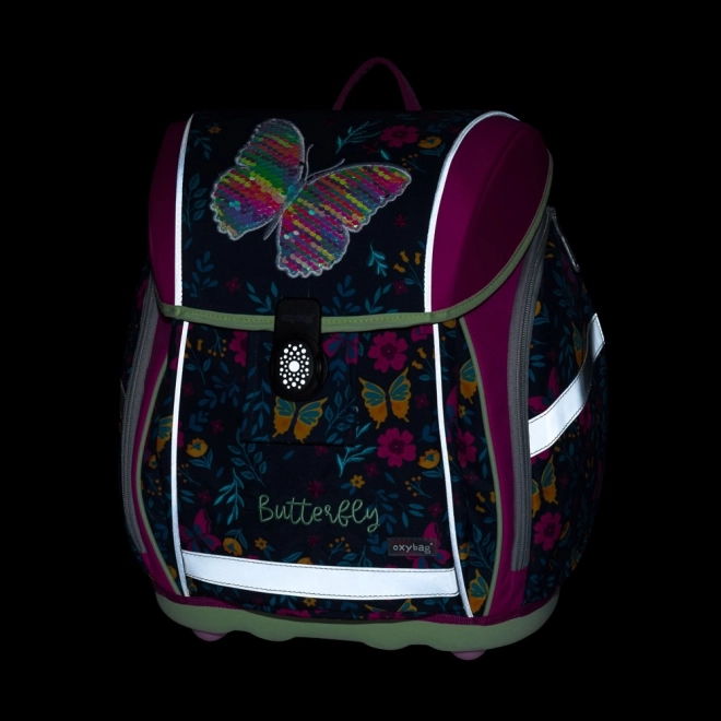 Sac à dos scolaire Premium Light avec motif papillon