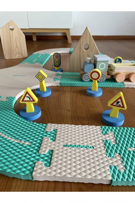 Verkeersborden van schuim
