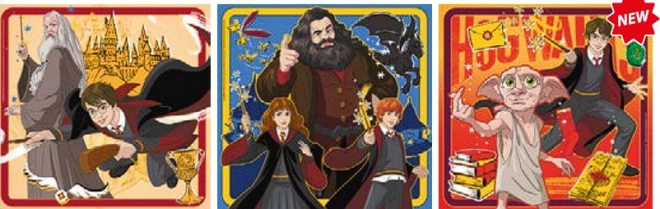 Puzzel Vierkant: Harry Potter, 3x48 stukjes