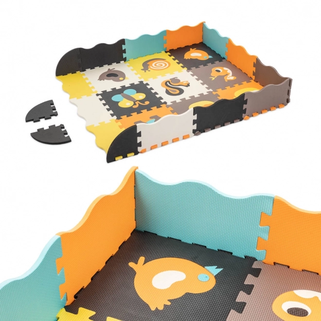 Kleurige schuimpuzzel met diertjes en omheining - 25 stuks