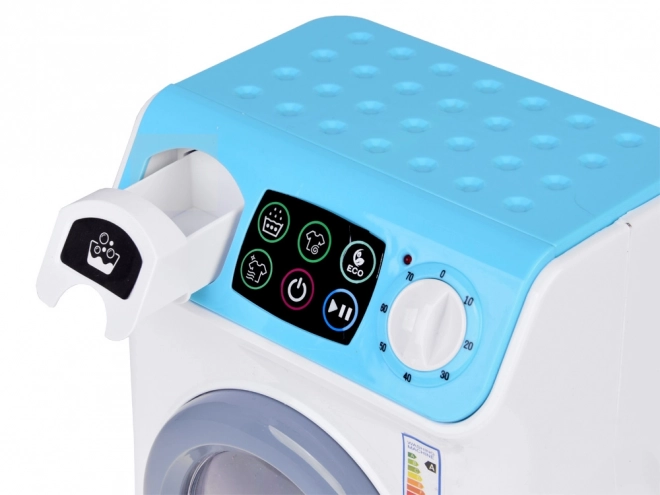 Kinderen wasmachine met touchscreen en effecten blauw