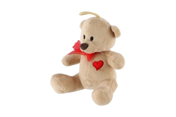 Plush Teddy Bear with Bow and Heart 12 cm