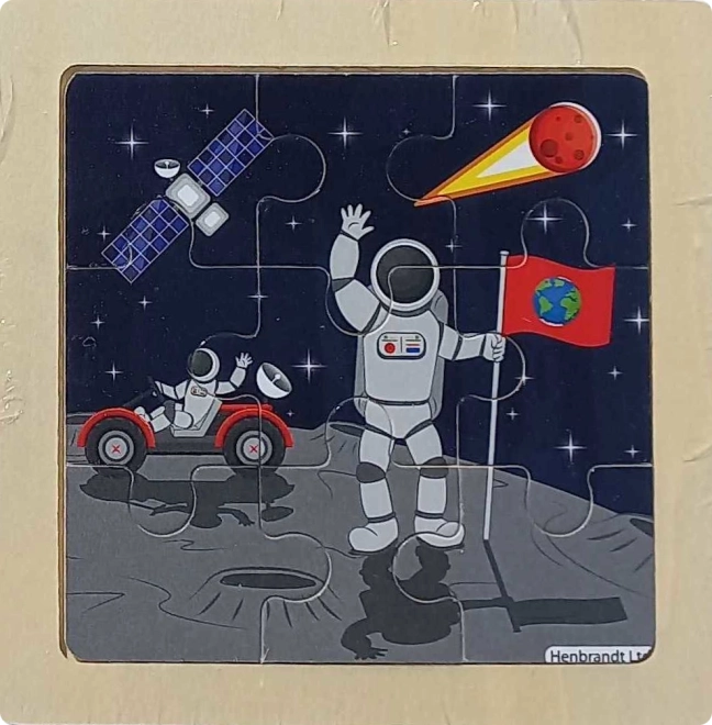 Wooden Puzzle Space – On the Moon, 9 pieces