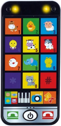 Smartphone interactif pour enfants avec lumières et sons 6,5 × 13,5 cm