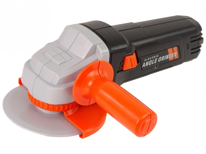 Kindergereedschapset met batterijslijper en veiligheidsbril