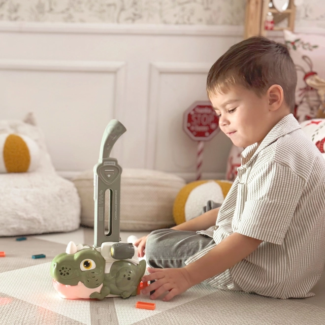 Electric Train Toy and Dominoes Dinosaur - Orange