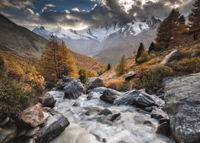 Puzzle Mountain Stream in Switzerland 1000 Pieces