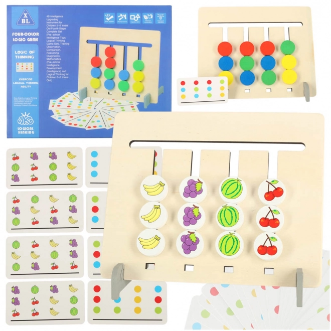 Montessori houten educatief speelgoed - kleuren toewijzen aan fruit